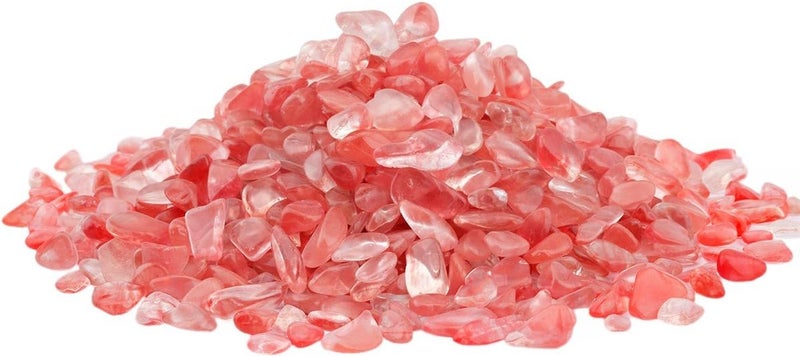 rockcloud 1 lb Cherry Quartz Small Tumbled Chips Crushed Stone Healing Reiki Crystal Jewelry Making Home Decoration - Image 3